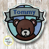 Boy and Girl Bear Decorations with Shield Background Set of 2 5x7 4x4 Sizes - Digital Download