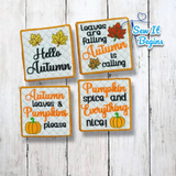 Autumn Is Calling Fall Square 4x4 Coasters (Set of 4) - Digital Download