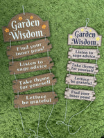Garden Wisdom Large Hanging Sign 5x7 & 6x10 - Digital Download