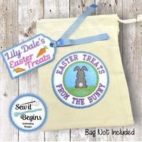 Easter Bunny Treats Swing Tag and Bag Patch 4x4 (2 designs) - Digital Download