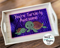 You're Turtle-ly Awesome Set of 3 Coaster, Mug Rug and Placemat Designs - Digital Download