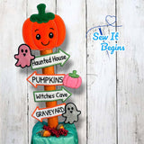 Pumpkin Halloween Road Sign 4x4 - Digital Download