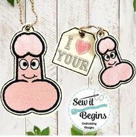 I Love Your Willy Penis Book Mark and Feltie Charm and Tag Set  4x4 - Digital Download