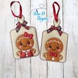 Girl and Boy Gingerbread Chopping Board Designs - 3 sizes - Digital Download