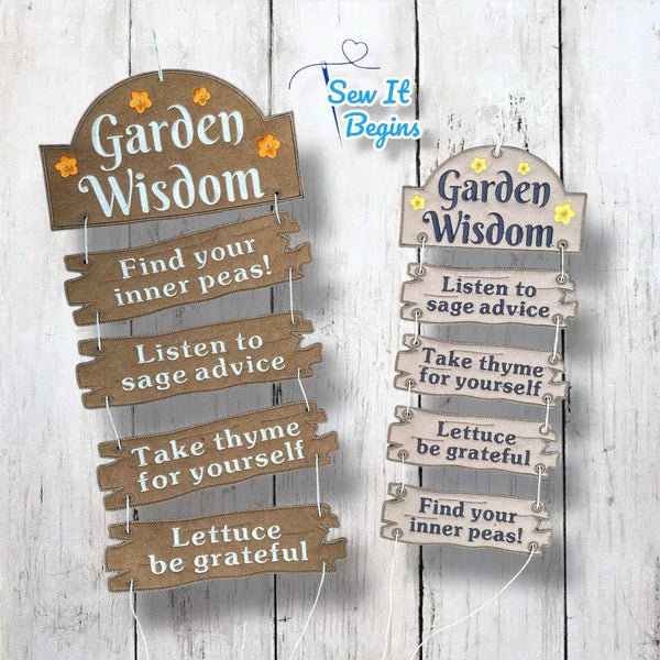 Garden Wisdom Large Hanging Sign 5x7 & 6x10 - Digital Download