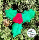 3D Holly Leaves Set Two sizes all in the 4x4 Hoop  - Digital Download
