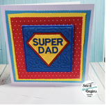 Father's Day Super Dad My Hero 4x4 Square Coaster Designs - Set of 2 - Digital Download