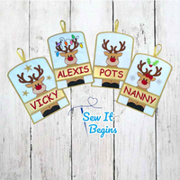 Christmas Reindeer Stable  Banner - 2 sizes - Digital Download