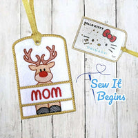 Cute Christmas Name Gift Card Holder Tags Set - Digital Download