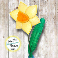 Copy of 3D Daffodil with Leaves In The Hoop Design 4x4 - Digital Download