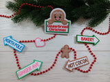 Gingerbread Christmas Road Sign 4x4 - Digital Download