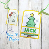 Cute Christmas Name Gift Card Holder Tags Set - Digital Download