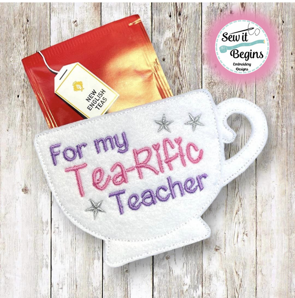 Tea-rific Teacher Tea Cup Gift 4x4 - Digital Download