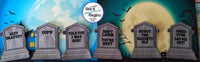 Halloween Fun Tombstones Gravestones Garland Bunting Flags with 9 separate designs