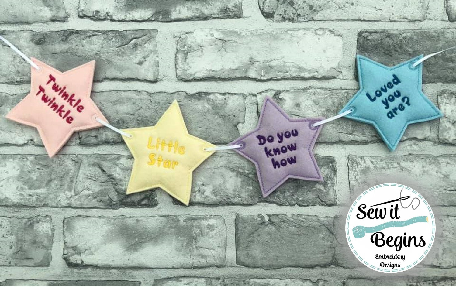 Twinkle Twinkle Little Star, Star Bunting Flags with 5 separate design ...