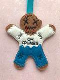 Zombie Dead Gingerbread Hanging Decoration Pin Cushion 4x4 + 5x7