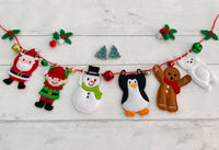 Hang on in there Christmas Garland Bunting Flags with 8 separate designs