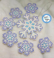 Snow Flakes Hanging Decoration or Feltie (3 sizes)