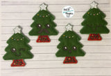 Happy Christmas Tree Set 4x4 Hangers with 6 separate designs