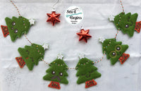 Happy Christmas Tree Set 4x4 Hangers with 6 separate designs