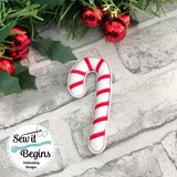 Cute Simple Candy Cane Hanging Christmas Decoration 4x4