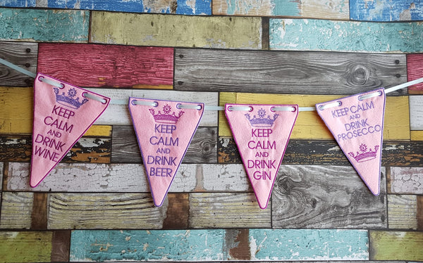 Drinks Bunting Flags Add on set (set of 8 flags) 5x7 & 4x4
