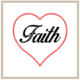 Love, Faith & Hope Hearts all 3 words included