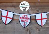 It's Coming Home England Celebration Bunting Flags 4x4 (2 designs)