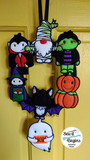 Kawaii Halloweenies Banner/Wreath Large Felties Set 4x4 (7 Designs)