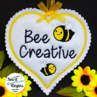 Bee Creative ITH Heart Hanging Decoration 4x4