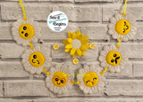Happy Sun Flowers Set 4x4 Hangers with 6 separate designs