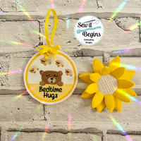 Bed Time Hugs Token and Hanging Decoration with Cute Bear and Sheep