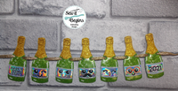 Happy Champagne Bottle New Year Set 4x4 Hangers with 7 separate designs
