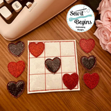 Valentine's Day Tic Tac Toe Game with Coasters too  ITH 4x4