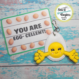Pocket Pal Hug Me You Are Egg-cellent Keyring - Digital Download