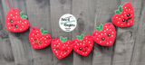 Happy Strawberry Set 4x4 Hangers with 6 separate designs