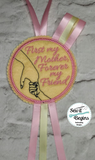 First My Mother Forever My Friend Holding Hands Rosette 4x4