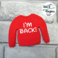 I'm Back! In The Hoop Elf sized Jumper Sweater