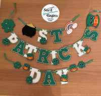 St Patrick's Day Irish Themed Garland Bunting Hangers and Felties Set