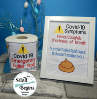 Emergency Roll Set - Full stitched Design and Toilet Roll Wrap