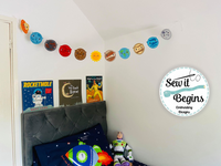 Solar System Planets Garland Bunting Flags with 11 separate designs