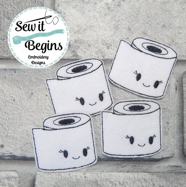 Kawaii Cute Toilet Roll Felties (2 sizes)