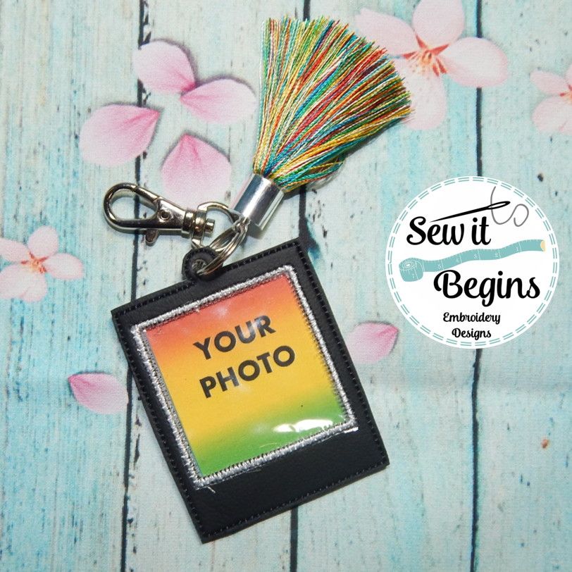 Mini Instant Photo Frame In The Hoop Key ring Key fob design - Digital ...