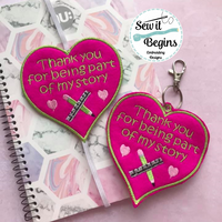Thank you for being part of my story Teacher Planner band and Large Keyring Set