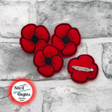 Poppy Hanger, Felties and Brooches (in 3 sizes)