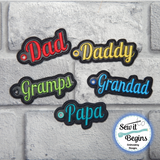 Set of 6 Fathers Day Eyelet Key Fobs (4x4 hoop)
