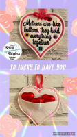 Mothers are like buttons  4" Hanging Decoration and 3" Token Hearts