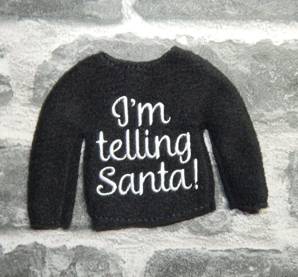 I'm Telling Santa! In The Hoop Elf sized Jumper Sweater