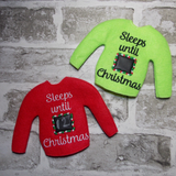 Sleeps until Christmas Chalkboard Countdown Elf sized Jumper Sweater