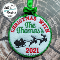 Christmas with the Family 2021 Christmas Decoration 4x4 hoop